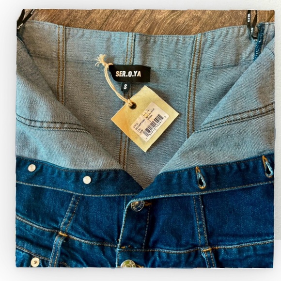 SER.O.YA's Strapless Denim Jumpsuit. Size Small. NWT - Picture 6 of 9